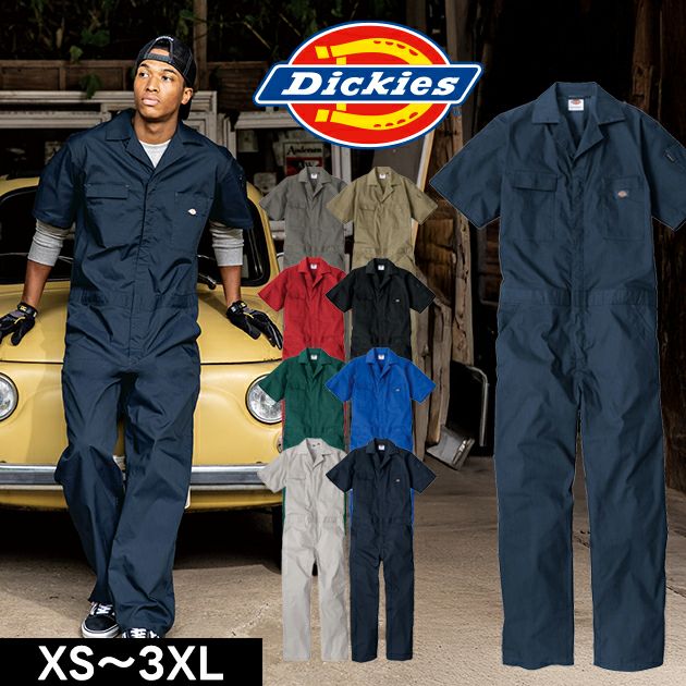 Dickies ディッキーズ つなぎ服 作業着 ライトT/C ストレッチ 半袖ツナギ D-6702