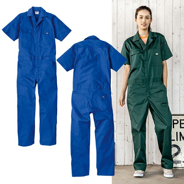 Dickies ディッキーズ つなぎ服 作業着 ライトT/C ストレッチ 半袖ツナギ D-6702
