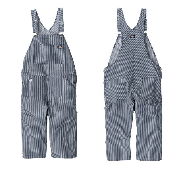 Dickies ディッキーズ つなぎ服 作業着 ライトストレッチヒッコリー オーバーショート丈 D-7103