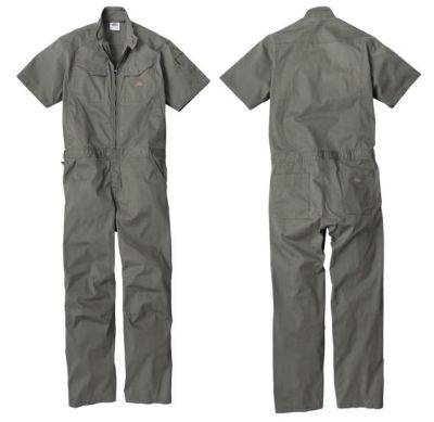 Dickies ディッキーズ つなぎ服 作業着 ストレッチヘリンボーン 半袖ツナギ D-912