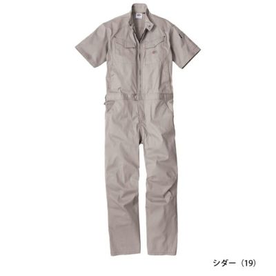 Dickies ディッキーズ つなぎ服 作業着 ストレッチヘリンボーン 半袖ツナギ D-912