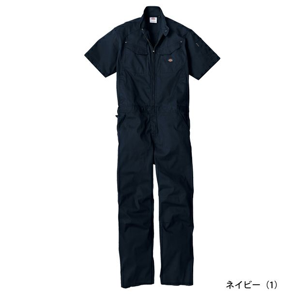 Dickies ディッキーズ つなぎ服 作業着 ストレッチヘリンボーン 半袖ツナギ D-912