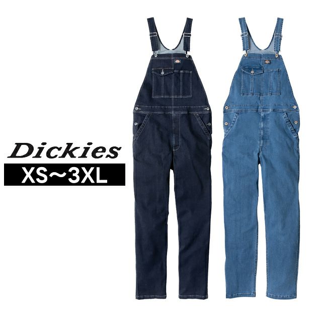 Dickies ディッキーズ つなぎ服 作業着 ストレッチシルキーデニムオーバーオール D-689