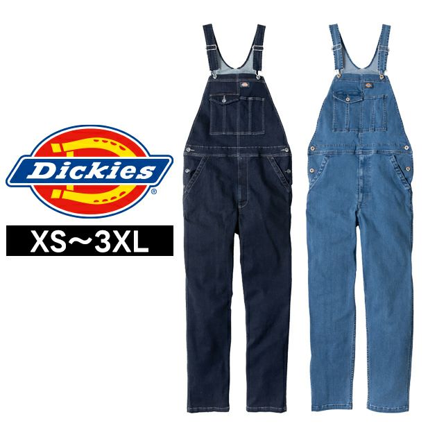 Dickies ディッキーズ つなぎ服 作業着 ストレッチシルキーデニムオーバーオール D-689