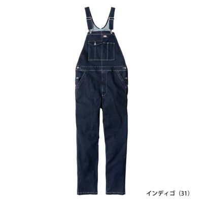 Dickies ディッキーズ つなぎ服 作業着 ストレッチシルキーデニムオーバーオール D-689