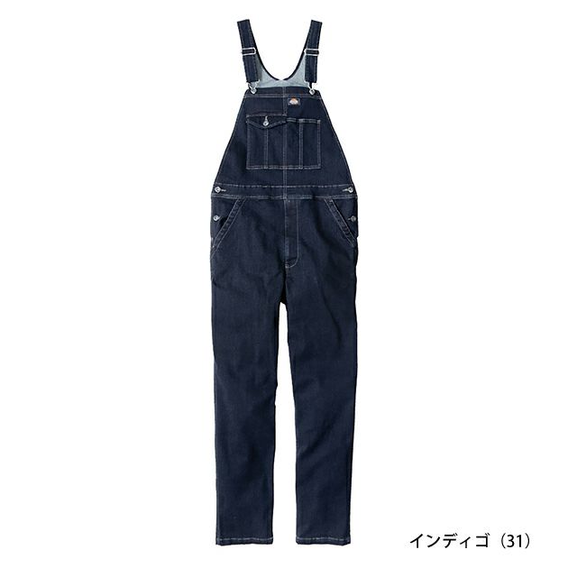 Dickies ディッキーズ つなぎ服 作業着 ストレッチシルキーデニムオーバーオール D-689