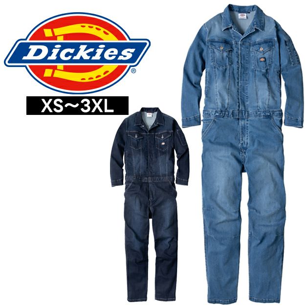 Dickies ディッキーズ つなぎ服 作業着 ストレッチシルキーデニムツナギ D-686