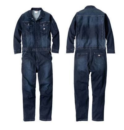 Dickies ディッキーズ つなぎ服 作業着 ストレッチシルキーデニムツナギ D-686