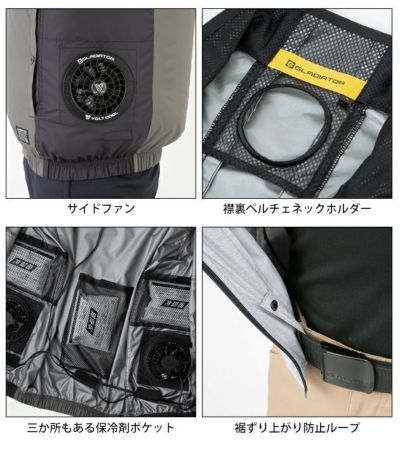 CO-COS コーコス 春夏作業服 作業着 ボルトクール 日傘遮熱(R) 半袖ブルゾン(ペルチェネックホルダー付) G-4040