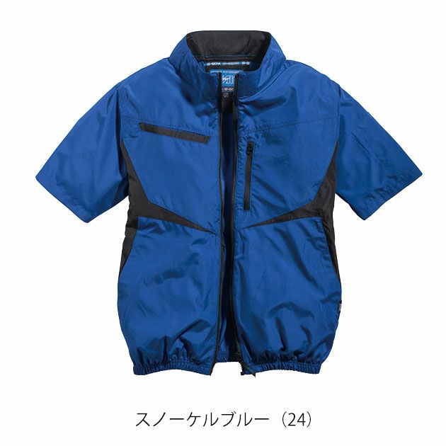 7L シンメン 空調作業服 作業着 ネオEUROスタイル半袖ジャケット 05591