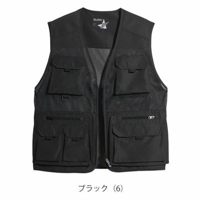 S～4L シンメン 通年作業服 作業着 マルチポケットメッシュベスト 06514
