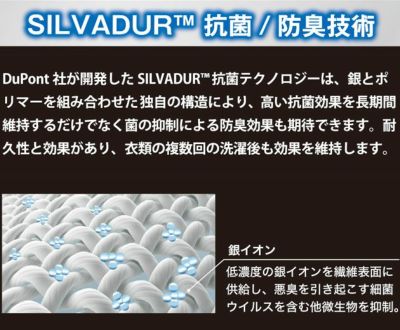 S～4L XEBEC ジーベック 春夏インナー 作業着 長袖コンプレッション 6680