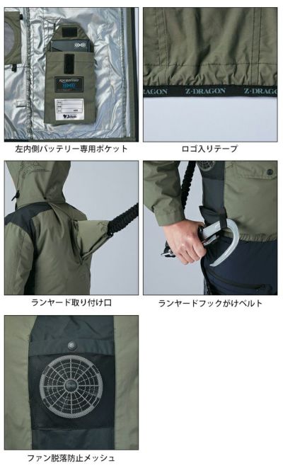 S～EL 自重堂 空調服 作業着 Z-DRAGON 空調服（R) 半袖ブルゾン 74310
