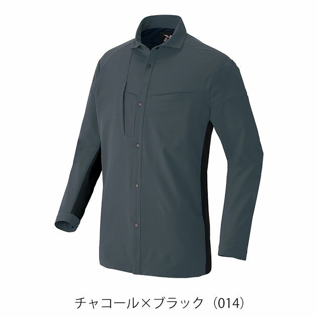 SS～3L アイトス 春夏作業服 作業着 長袖シャツ（男女兼用） AZ-4235