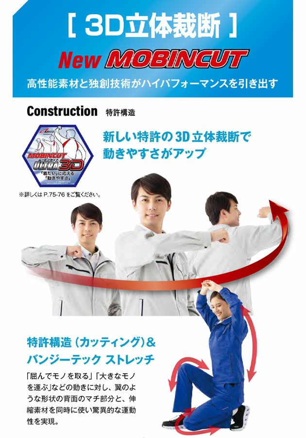 SS～3L アイトス 春夏作業服 作業着 長袖シャツ（男女兼用） AZ-6845