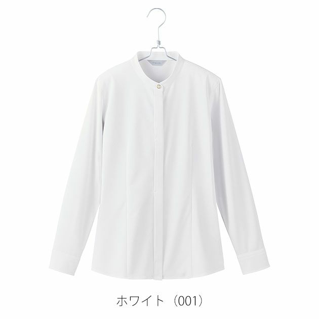 5～15 アイトス 通年作業服 作業着 レディース長袖スタンドカラーブラウス HCB4131