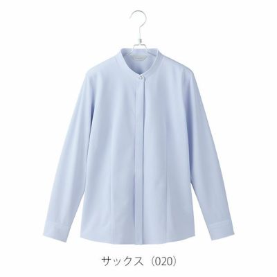 5～15 アイトス 通年作業服 作業着 レディース長袖スタンドカラーブラウス HCB4131