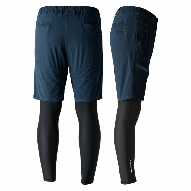 EVENRIVER イーブンリバー 春夏作業服 作業着 フェイクレイヤードショートパンツ EX35