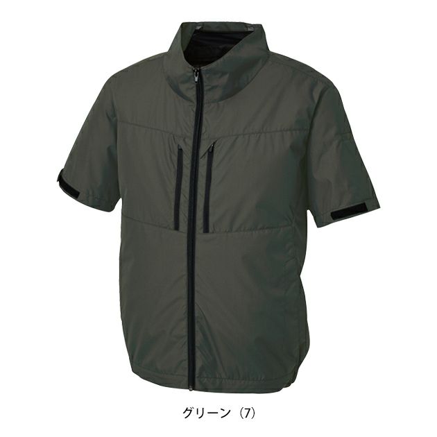 サンエス 空調作業服 作業着 チタン加工半袖ブルゾン KF92510
