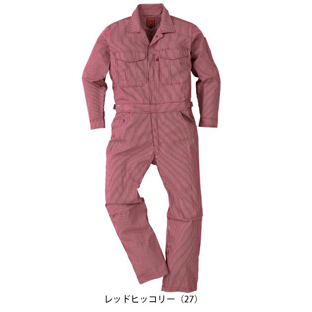 M～4L NBトラスト つなぎ服 作業着 ヒッコリーツナギ 30010