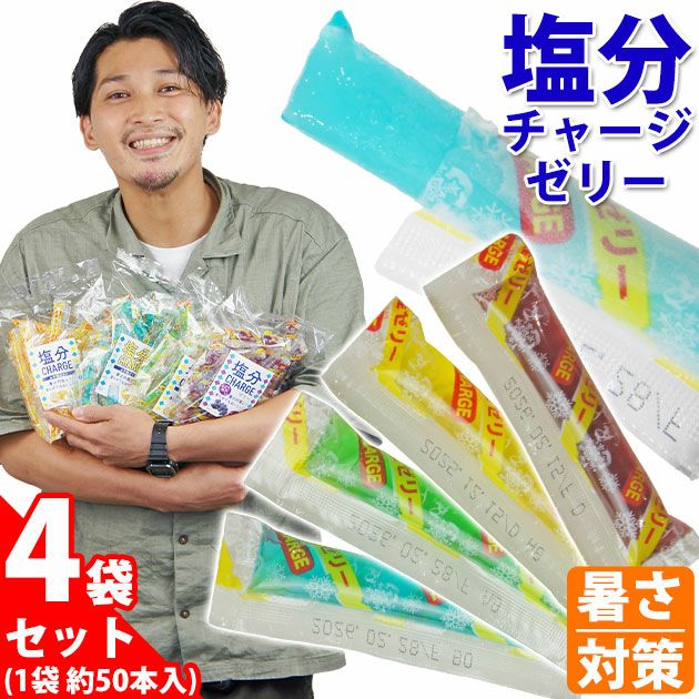 坂製菓 塩分チャージゼリー 4袋セット 塩ゼリー 夏対策商品 熱中症対策