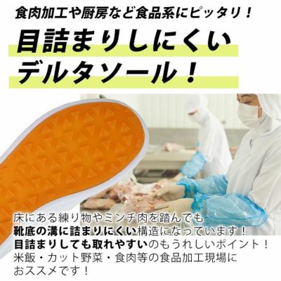日進ゴム 安全靴 厨房シューズ ハイパーV(Hyper V) デルタ DSV-7100