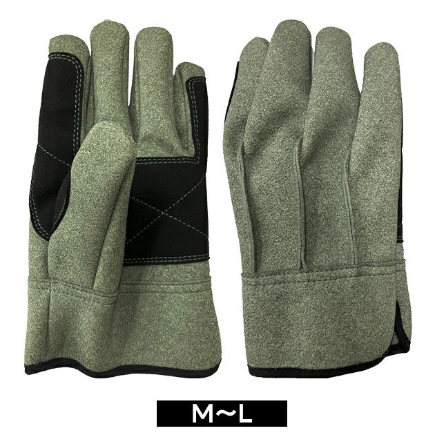 のばのば 手袋 HAGLO 人工皮革 大当て 背縫い H910