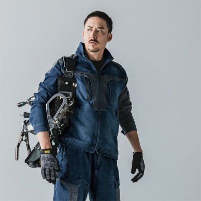 寅壱 8992-124 秋冬作業服 作業着 デニムワークジャケット S～4L