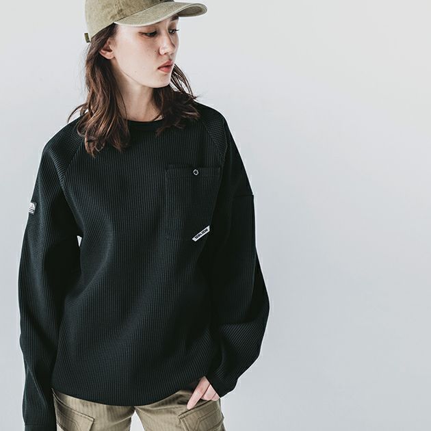 寅壱 9285-617 秋冬作業服 作業着 長袖クルーネックTシャツ