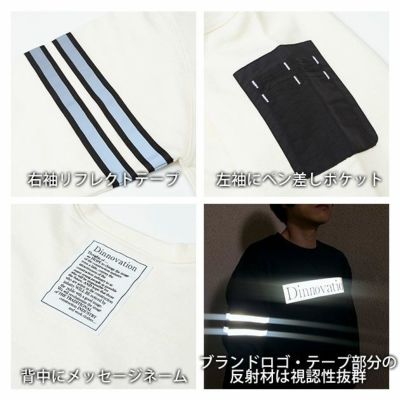 ディノベーション Dinnovation 23S002EX 通年作業服 作業着 ボックスロゴスウェットシャツEX