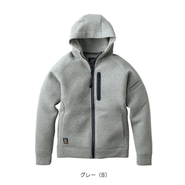 イーブンリバー EVENRIVER TR208 秋冬作業服 作業着 ダブルニットフーディ